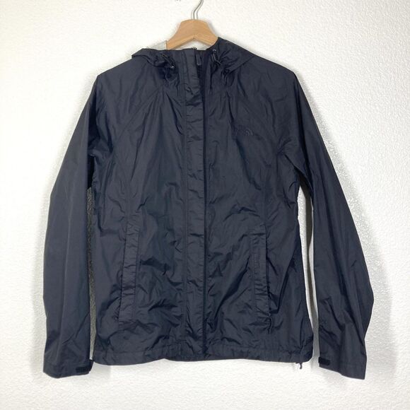 The North Face Jacket Womens Medium Black DryVent Waterproof Hooded Windbreaker - Picture 1 of 16
